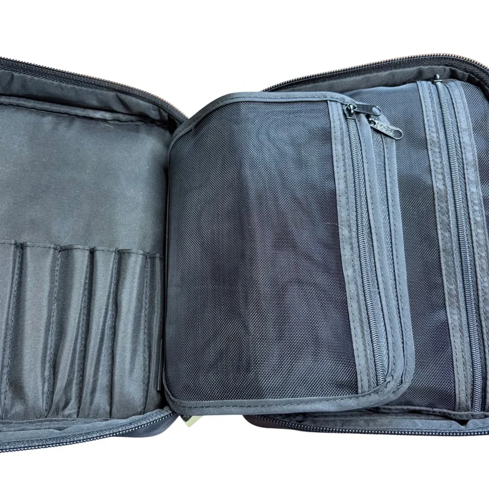 Bobbi Brown Black Makeup Travel Case Organizer Brush Holder Cosmetic Bag